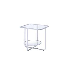 Hollo End Table Chrome & Glass