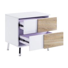 Verux End Table White High Gloss