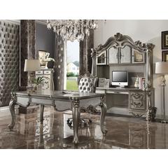 Versailles Executive Office Chair Silver Synthetic Leather & Antique Platinum