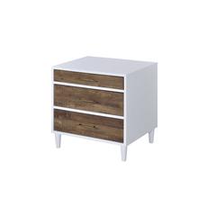 Lurel Accent Table White & Weathered Oak
