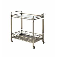 Jorgensen Serving Cart Rustic Oak & Charcoal