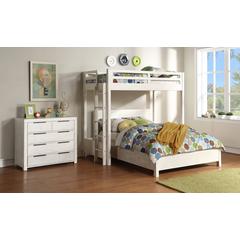 Celerina Twin Loft Bed Weathered White