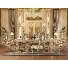 Seville Side Chair (Set-2) Synthetic Leather & Gold