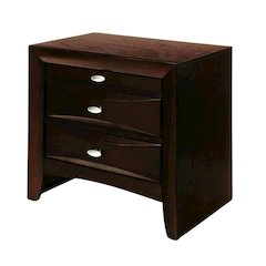 Espresso Nightstand with Transitional Style and Rectangular Design
