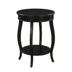 Black Accent Table with Modern Design and Sturdy Construction
