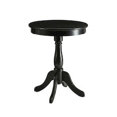 Black, Accent Side Table, Quality Build, Durable Wood Frame