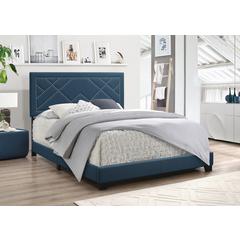 Ishiko Eastern King Bed Dark Teal Linen