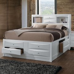 Ireland Full Bed w/Storage White