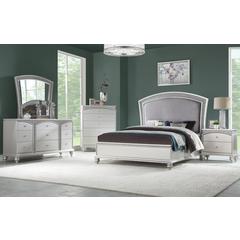 Maverick Queen Bed Fabric & Platinum