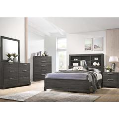 Lantha Eastern King Bed Gray Oak