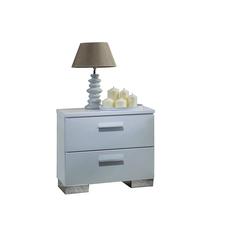 Lorimar Nightstand White & Chrome Leg
