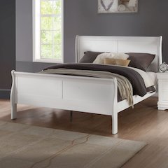 Louis Philippe Queen Bed White