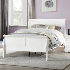 Louis Philippe Twin Bed White