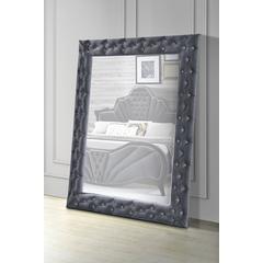 Dante Accent Floor Mirror Gray Velvet
