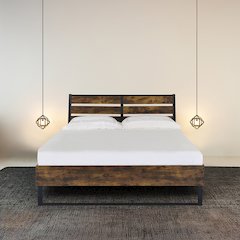 Juvanth Eastern King Bed Rustic Oak & Black