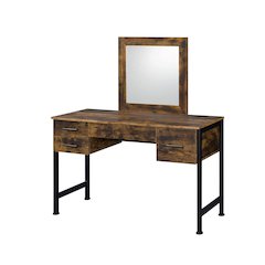 Juvanth Vanity Desk & Mirror Rustic Oak & Black