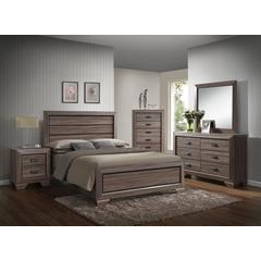Lyndon Eastern King Bed Weathered Gray Grain
