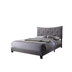 Venacha Queen Bed Gray Fabric