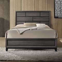 Valdemar Eastern King Bed Weathered Gray