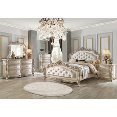 Gorsedd Queen Bed Fabric & Golden Ivory