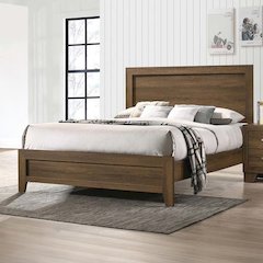 Miquell Eastern King Bed Oak