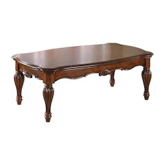 Cherry Wood Veneer Coffee Table with Durable Surface and 110 lbs Capacity
