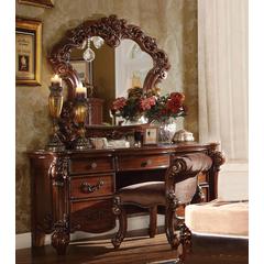 Vendome Vanity Stool, Fabric & Cherry (22010)