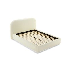 Arden Full Bed Beige Chenille