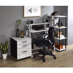 Nypho Writing Desk Antique White & Black