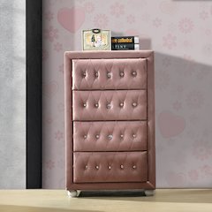 Reggie Chest Pink Fabric