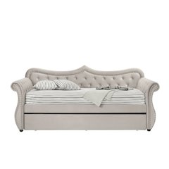 Adkins Daybed w/Trundle (Twin) Beige Linen