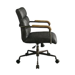 Antique Slate Top Grain Leather Executive Office Chair With High Backrest