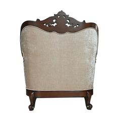 Devayne Chair w/2 Pillows(Same LV01584) Fabric & Dark Walnut
