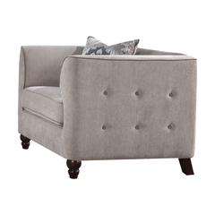 Cyndi Chair w/Pillow Tan Velvet