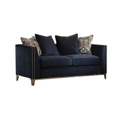 Phaedra Loveseat w/4 Pillows Blue Fabric