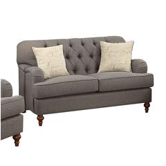 Alianza Loveseat w/2 Pillows Dark Gray Fabric