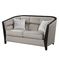 Zemocryss Loveseat w/2 Pillows Beige Fabric