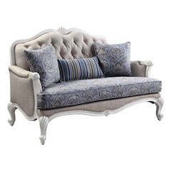 Ciddrenar Loveseat w/3 Pillows Fabric & White