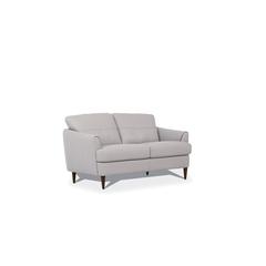 Helena Loveseat Pearl Gray Top Grain Leather
