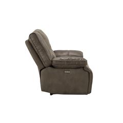 Harumi Power Motion Loveseat w/USB Port Gray Fabric