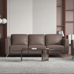 Malaga Sofa Taupe Top Grain Leather