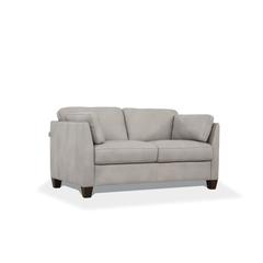 Matias Loveseat Dusty White Top Grain Leather