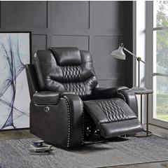 Braylon Power Motion Recliner Magnetite Synthetic Leather
