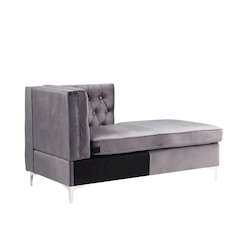 Jaszira Modular - Chaise Gray Velvet