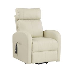 Ricardo Power  Motion Recliner w/Lift Beige Synthetic Leather