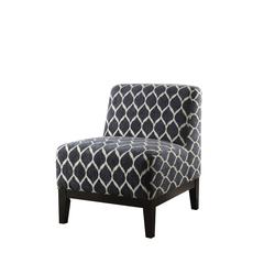 Hinte Accent Chair Dark Blue Chenille