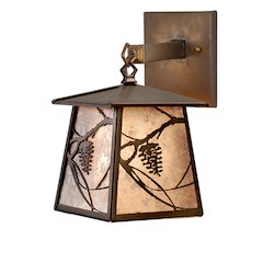 Latisha End Table Natural Marble Top & Antique Oak