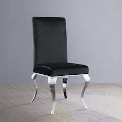 Fabiola Side Chair (Set-2) Fabric & Stainless Steel