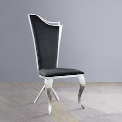 Cyrene Side Chair (Set-2) Fabric & Stainless Steel