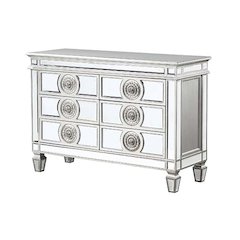 Varian Server Mirrored & Antique Platinum